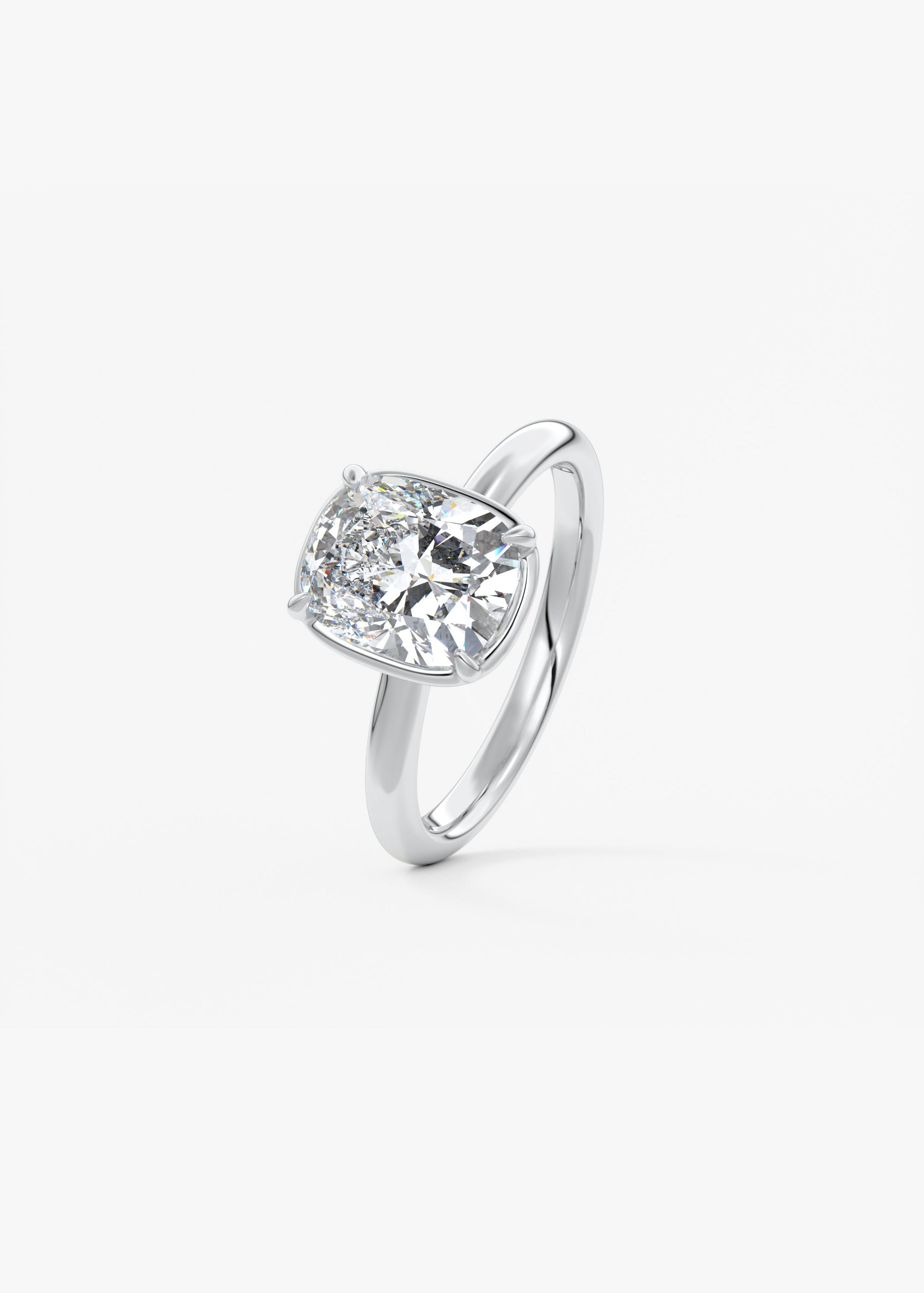 Oval Solitaire With Raised Basket Gallery Lab Grown Diamond Engagement Ring