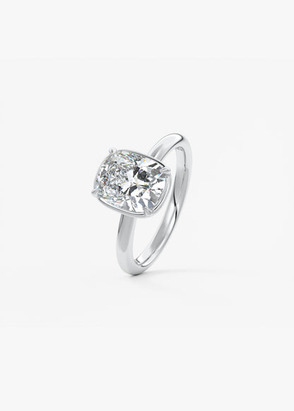 Oval Solitaire With Raised Basket Gallery Lab Grown Diamond Engagement Ring