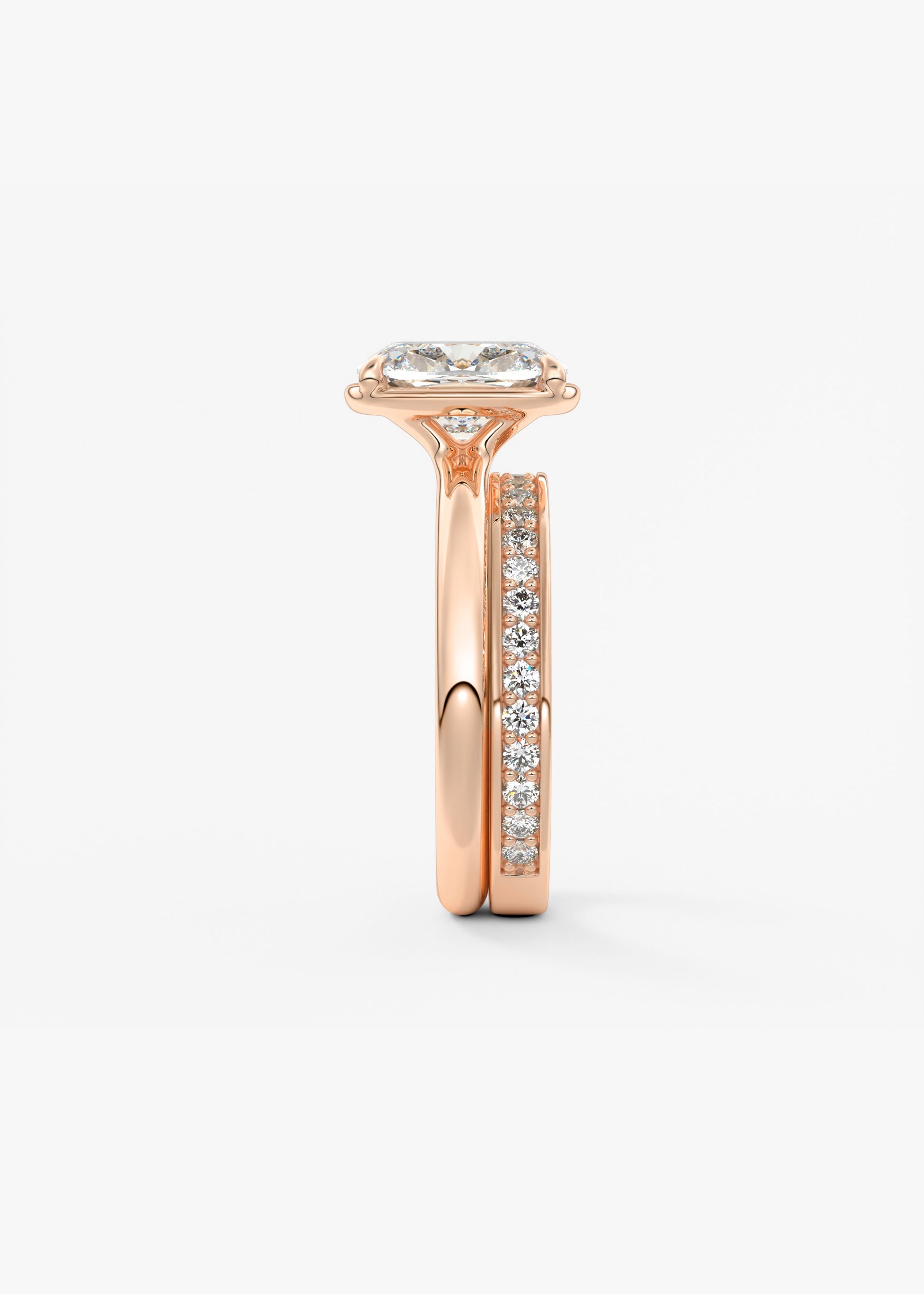 Oval Solitaire With Raised Basket Gallery Lab Grown Diamond Engagement Ring