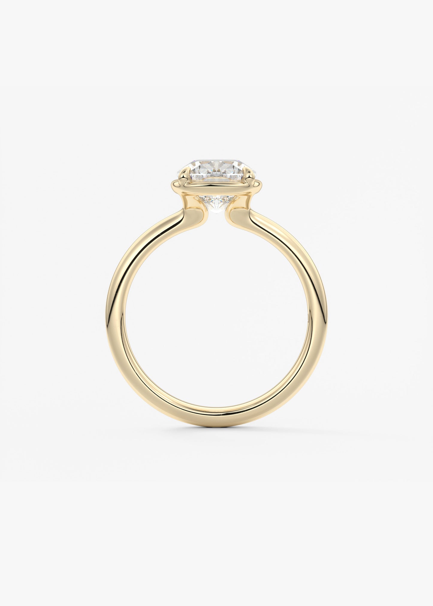Oval Solitaire With Raised Basket Gallery Lab Grown Diamond Engagement Ring