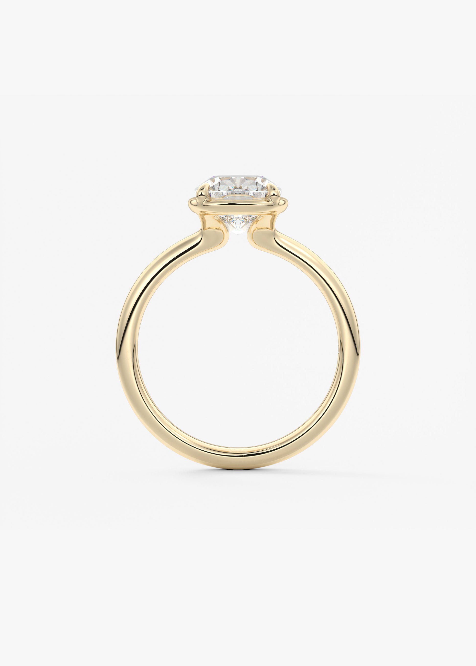 Oval Solitaire With Raised Basket Gallery Lab Grown Diamond Engagement Ring