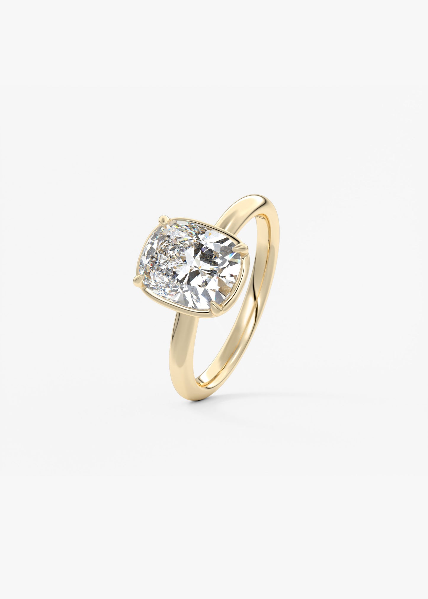 Oval Solitaire With Raised Basket Gallery Lab Grown Diamond Engagement Ring