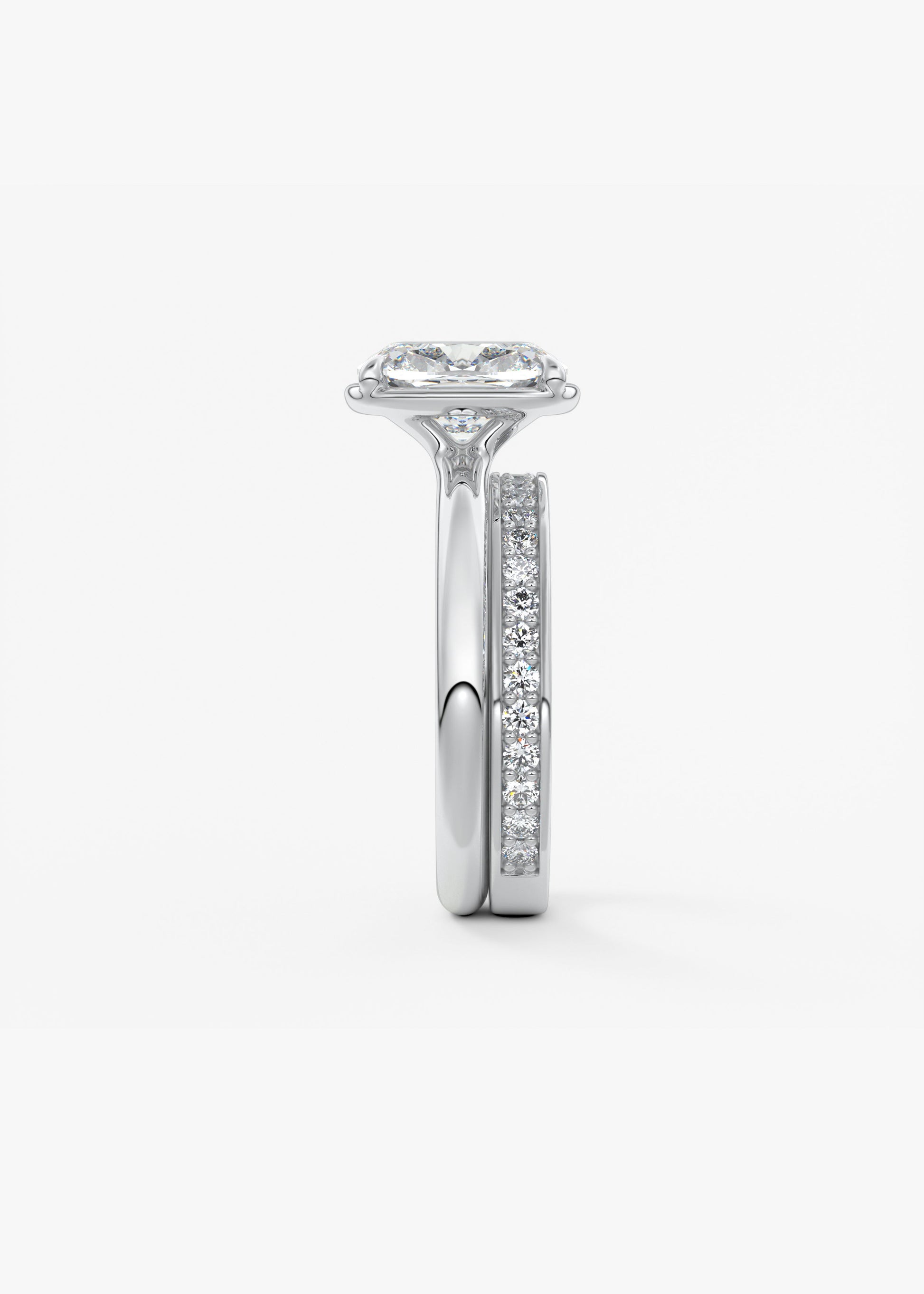 Oval Solitaire With Raised Basket Gallery Lab Grown Diamond Engagement Ring
