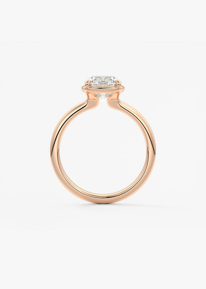 Oval Solitaire With Raised Basket Gallery Lab Grown Diamond Engagement Ring
