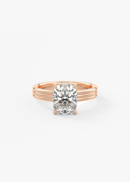 Oval Solitaire With Raised Basket Gallery Lab Grown Diamond Engagement Ring