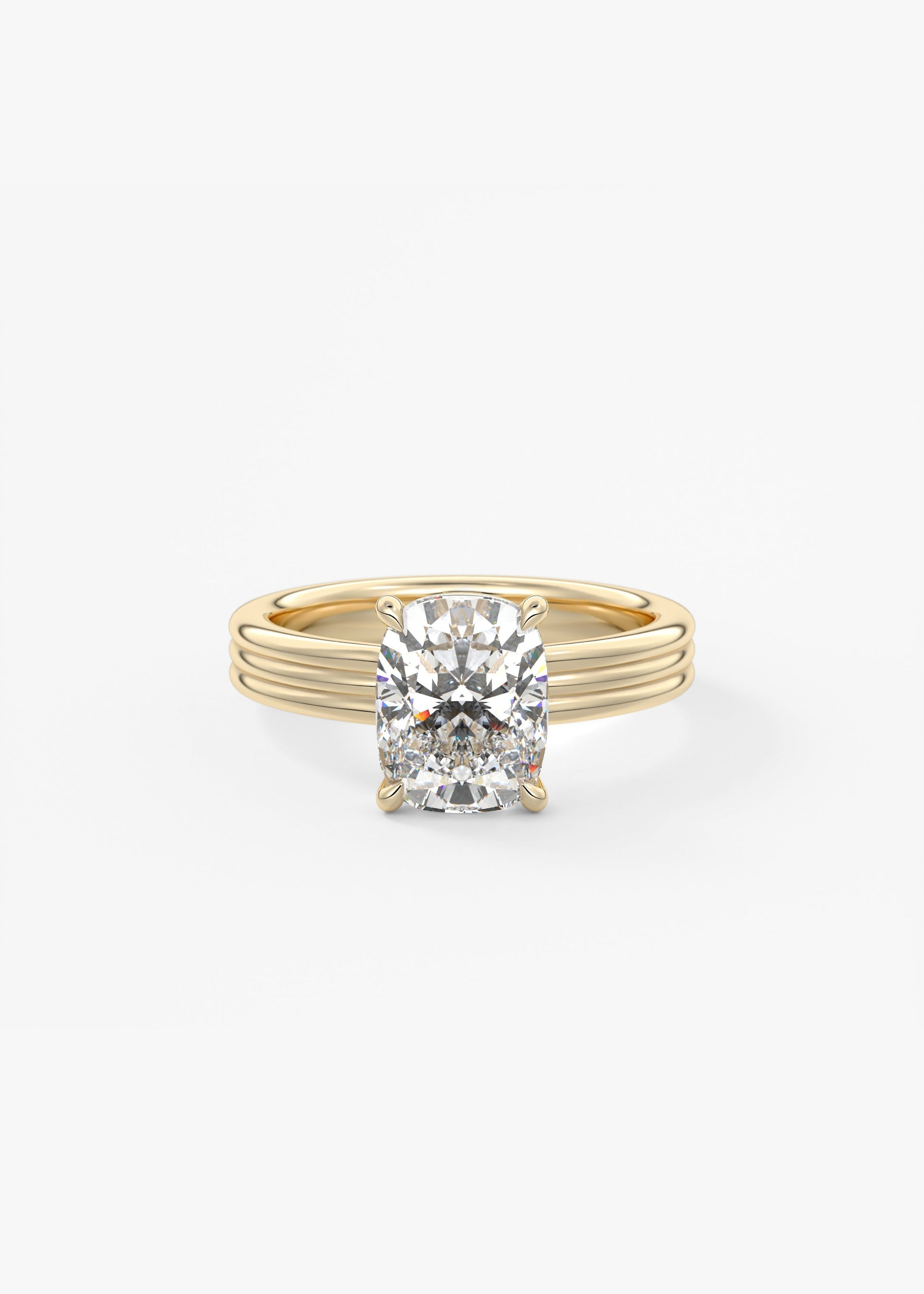 Oval Solitaire With Raised Basket Gallery Lab Grown Diamond Engagement Ring