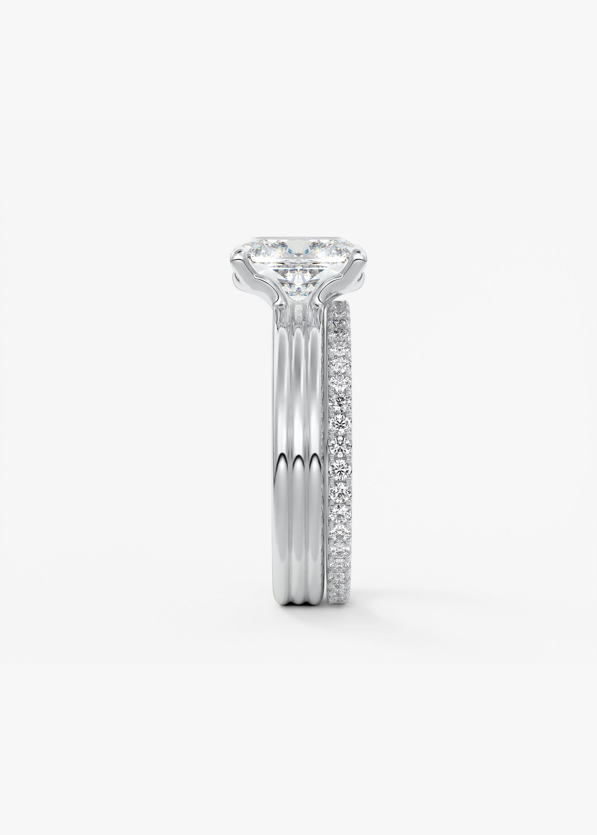 Oval Solitaire With Raised Basket Gallery Lab Grown Diamond Engagement Ring