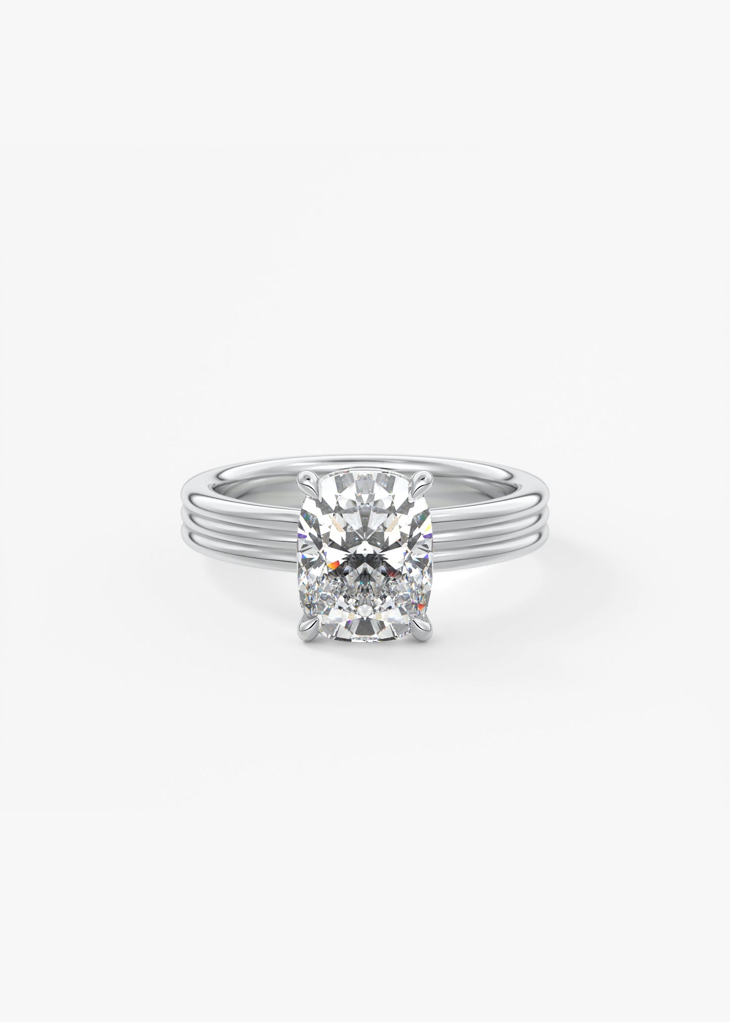 Oval Solitaire With Raised Basket Gallery Lab Grown Diamond Engagement Ring