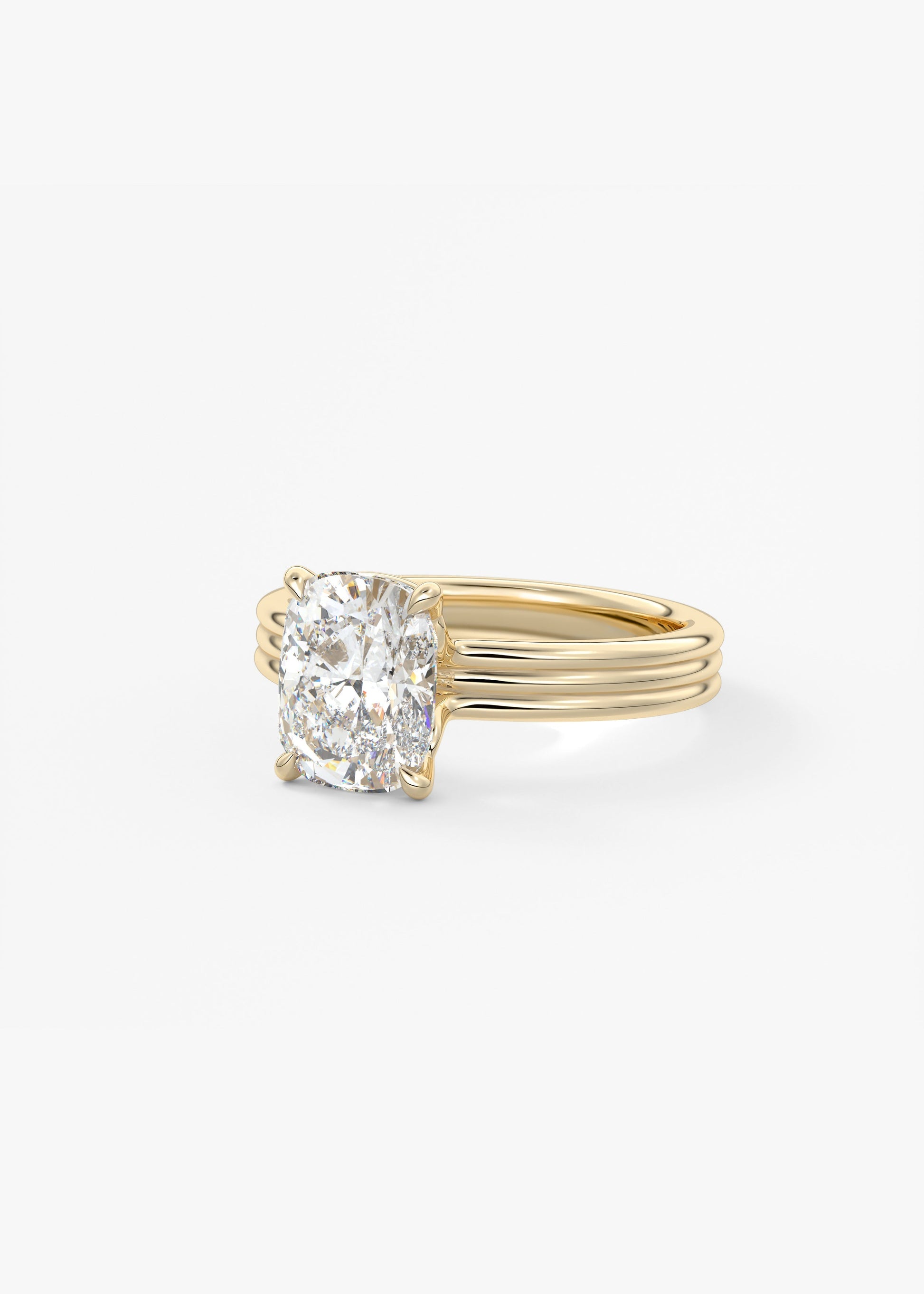 Oval Solitaire With Raised Basket Gallery Lab Grown Diamond Engagement Ring