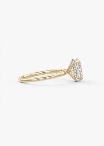 Oval Solitaire With Raised Basket Gallery Lab Grown Diamond Engagement Ring