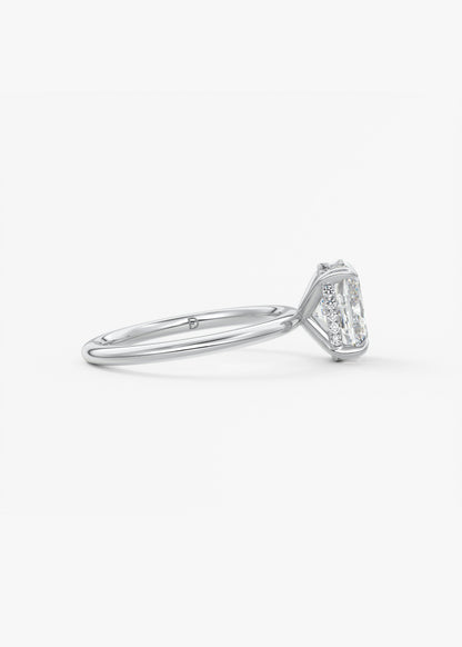 Oval Solitaire With Raised Basket Gallery Lab Grown Diamond Engagement Ring