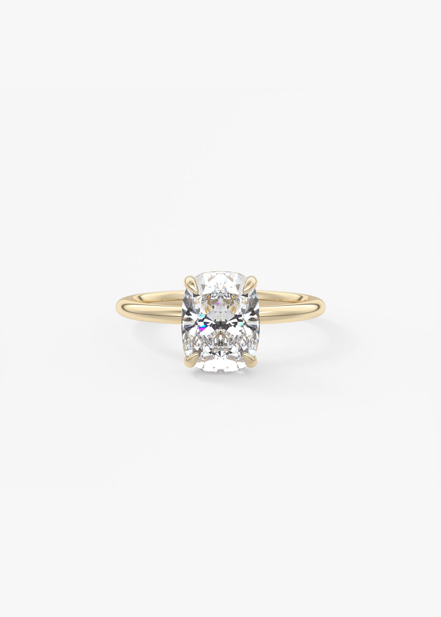 Oval Solitaire With Raised Basket Gallery Lab Grown Diamond Engagement Ring