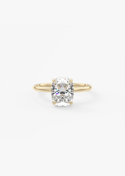 Oval Solitaire With Raised Basket Gallery Lab Grown Diamond Engagement Ring