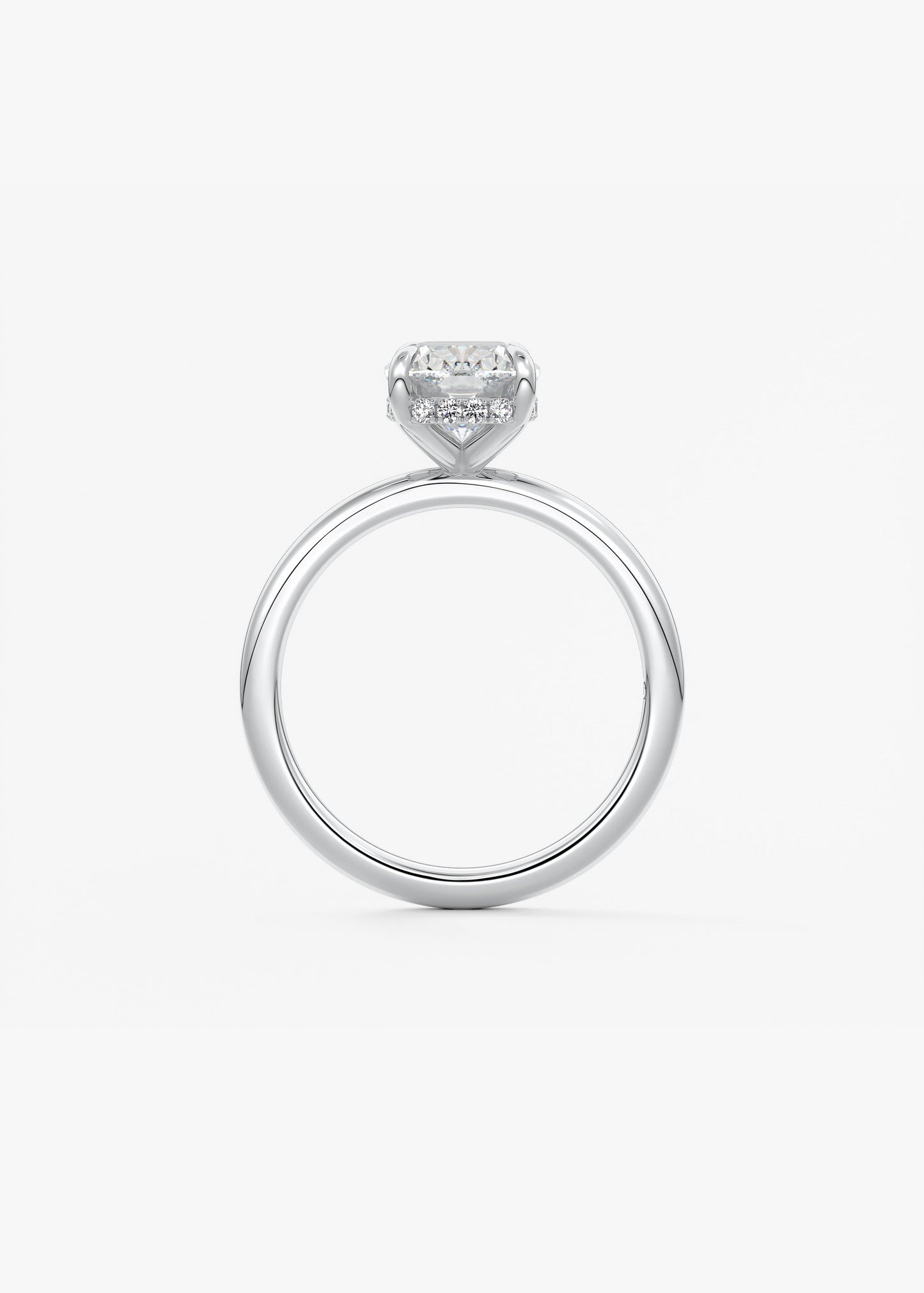 Oval Solitaire With Raised Basket Gallery Lab Grown Diamond Engagement Ring
