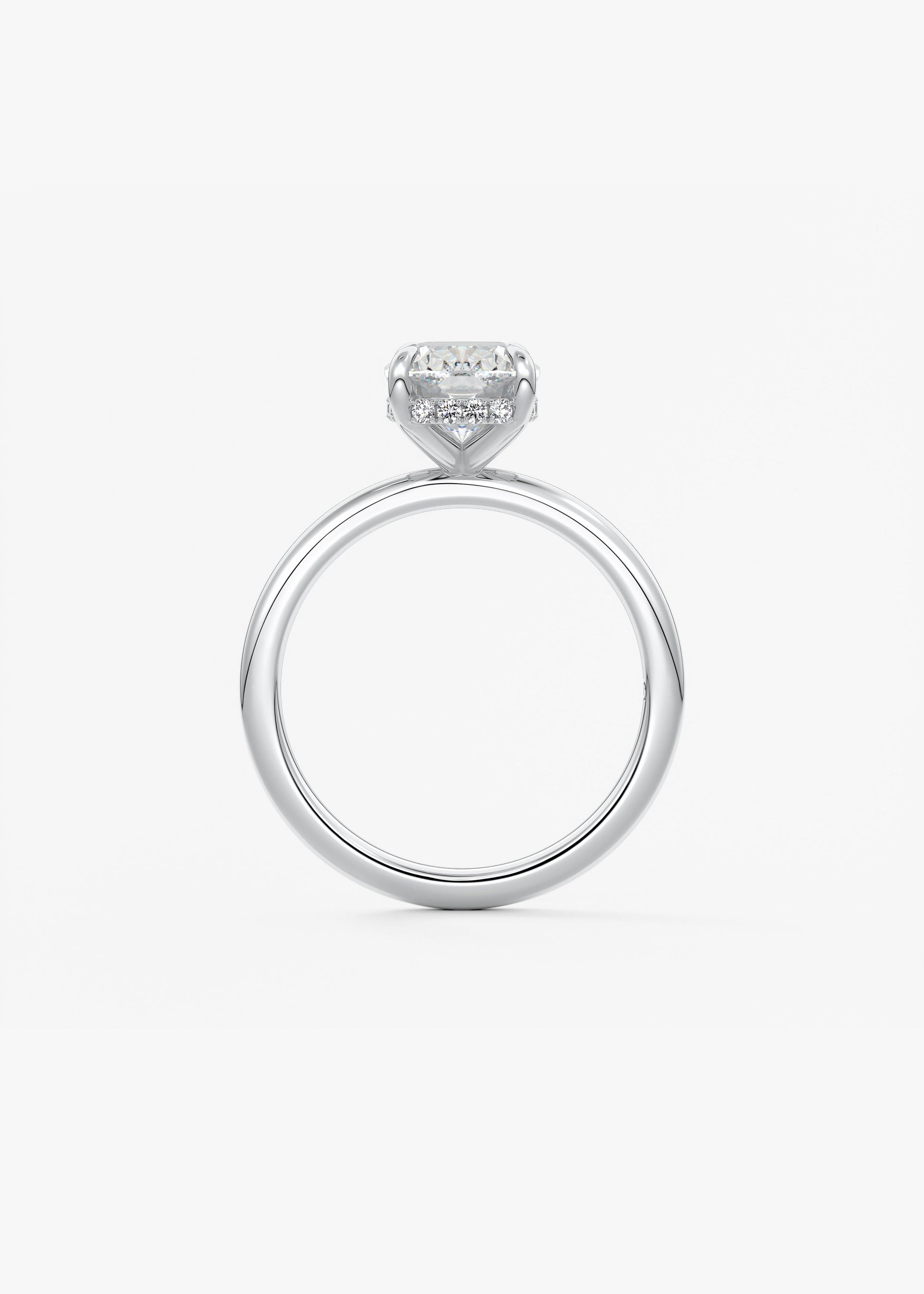 Oval Solitaire With Raised Basket Gallery Lab Grown Diamond Engagement Ring