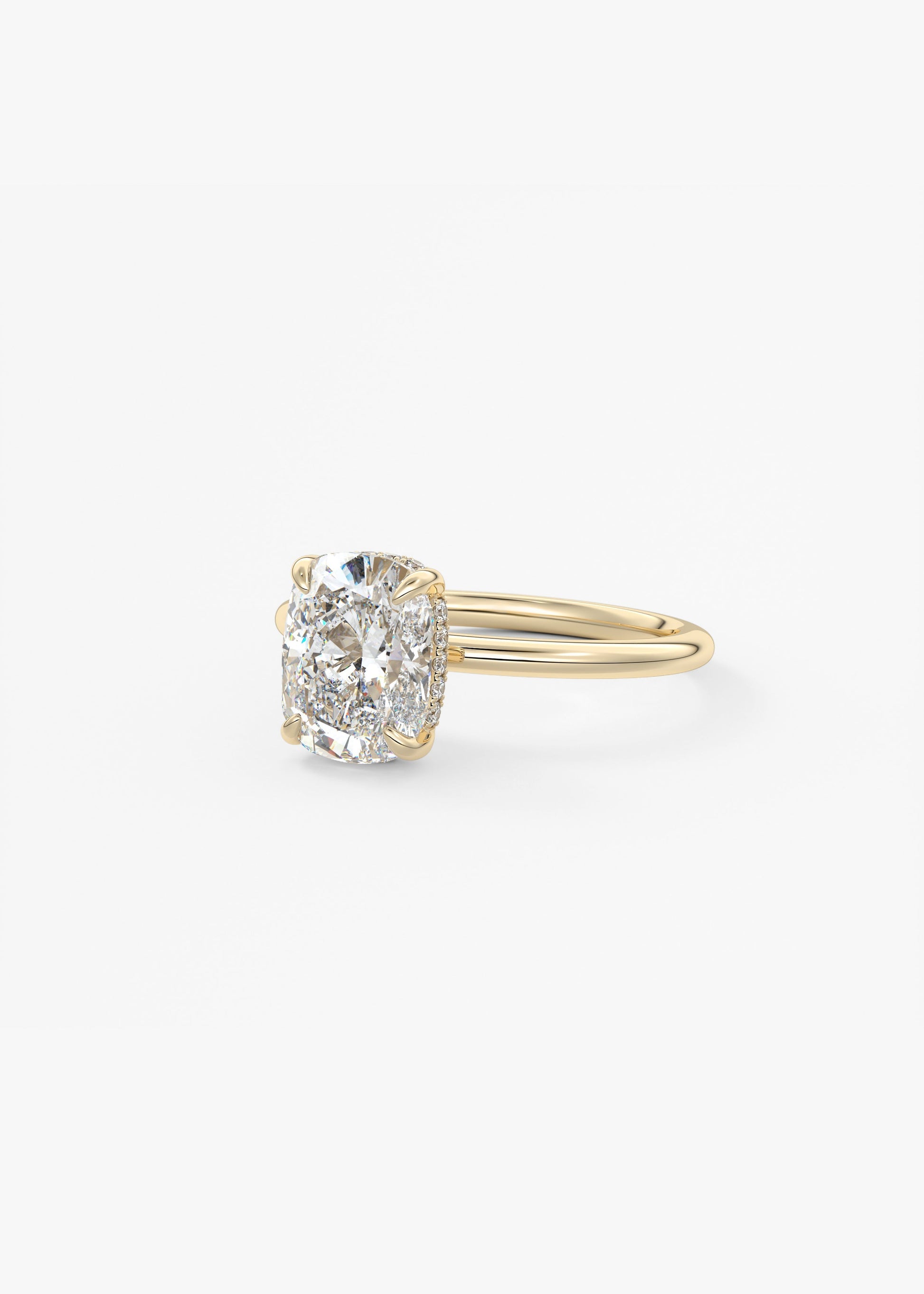 Oval Solitaire With Raised Basket Gallery Lab Grown Diamond Engagement Ring