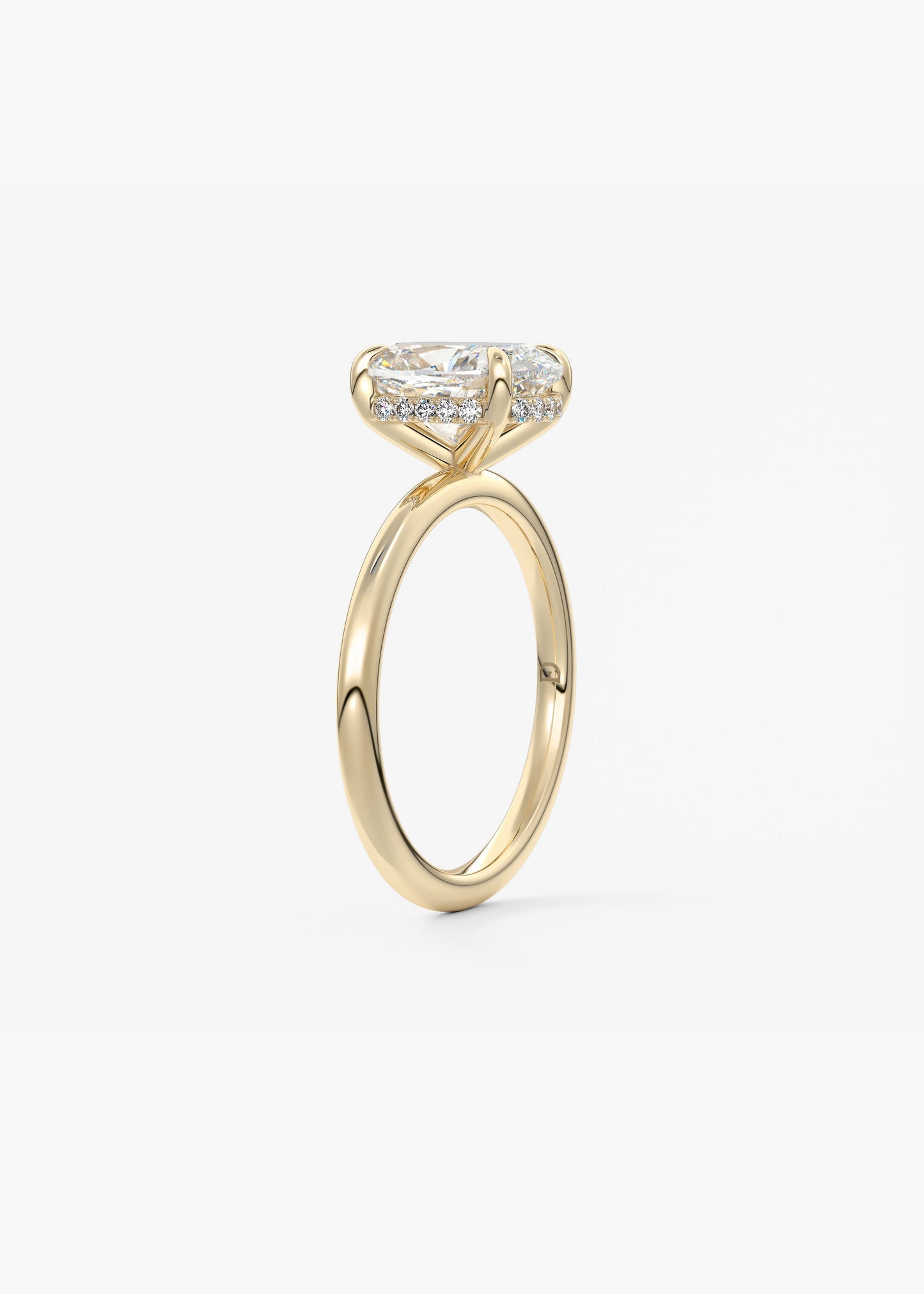 Oval Solitaire With Raised Basket Gallery Lab Grown Diamond Engagement Ring