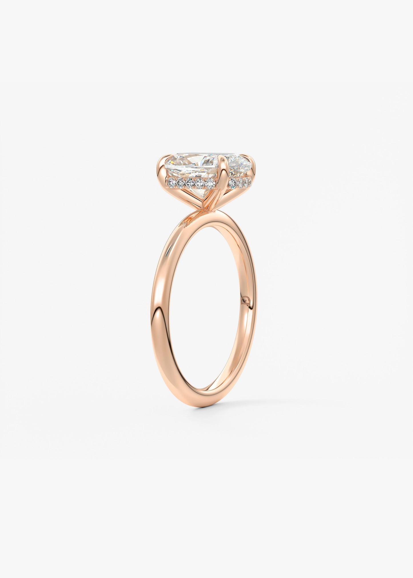Oval Solitaire With Raised Basket Gallery Lab Grown Diamond Engagement Ring