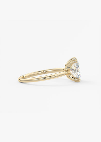 Oval Solitaire With Raised Basket Gallery Lab Grown Diamond Engagement Ring