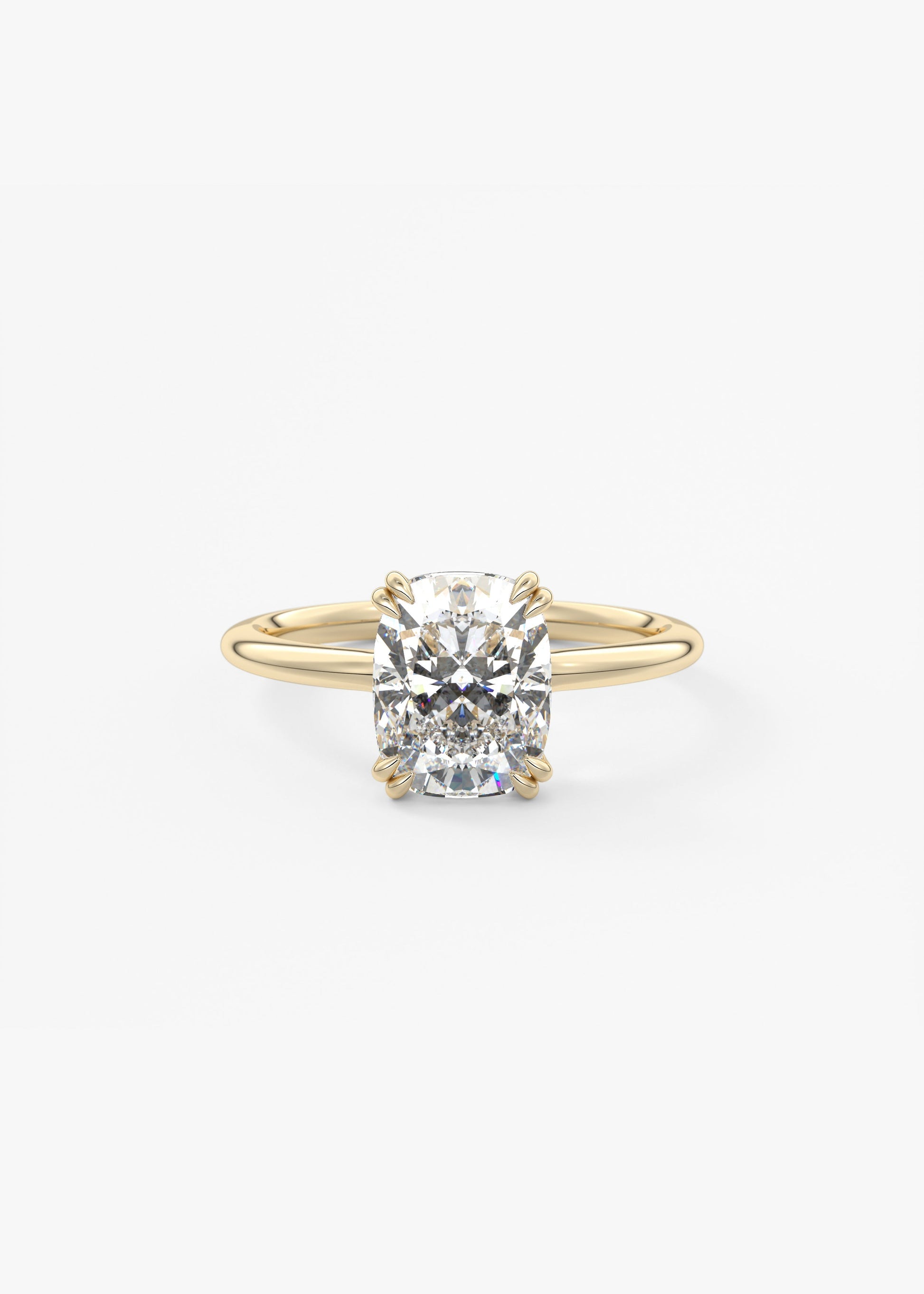 Oval Solitaire With Raised Basket Gallery Lab Grown Diamond Engagement Ring