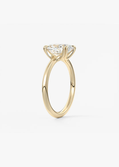 Oval Solitaire With Raised Basket Gallery Lab Grown Diamond Engagement Ring
