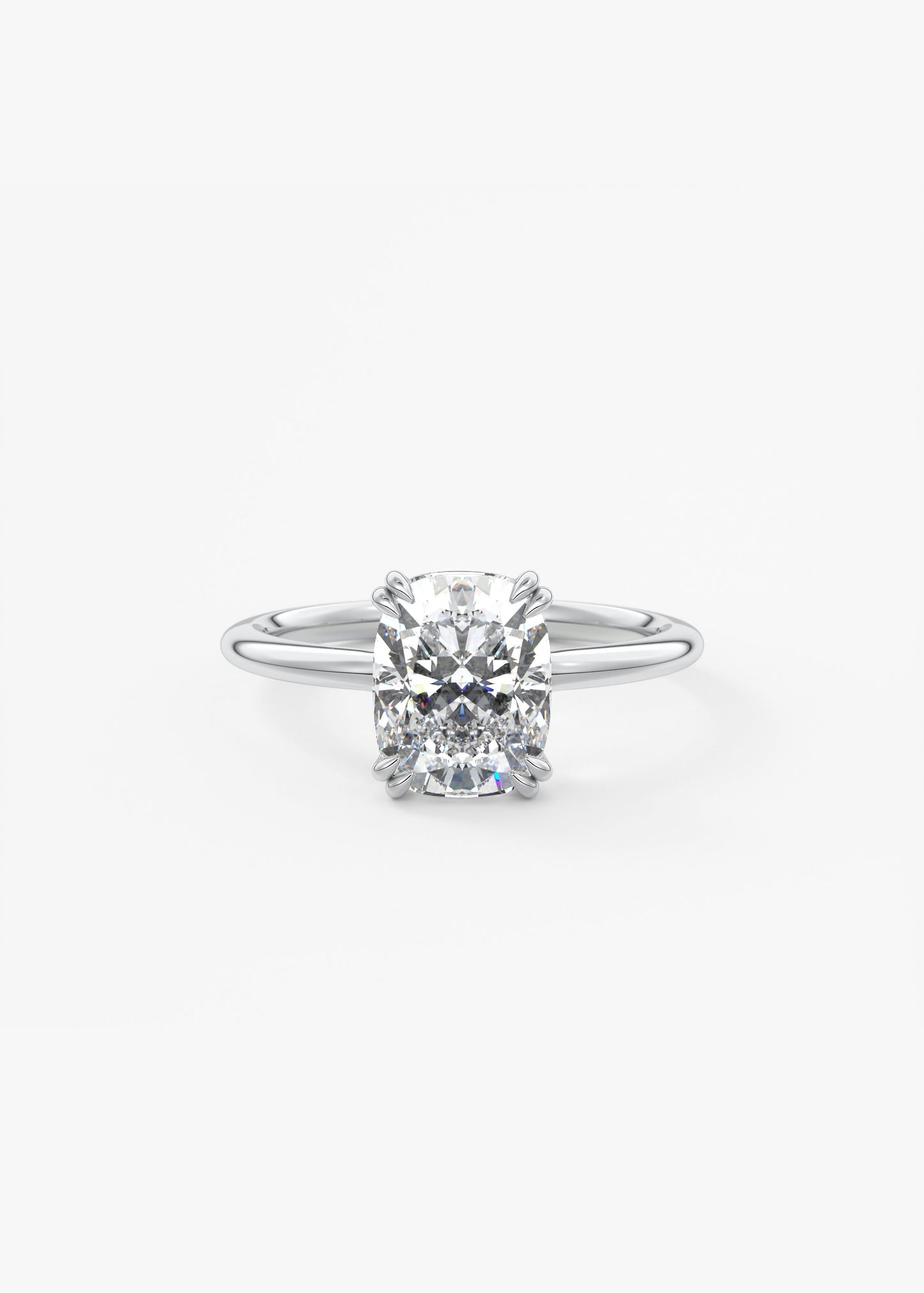Oval Solitaire With Raised Basket Gallery Lab Grown Diamond Engagement Ring