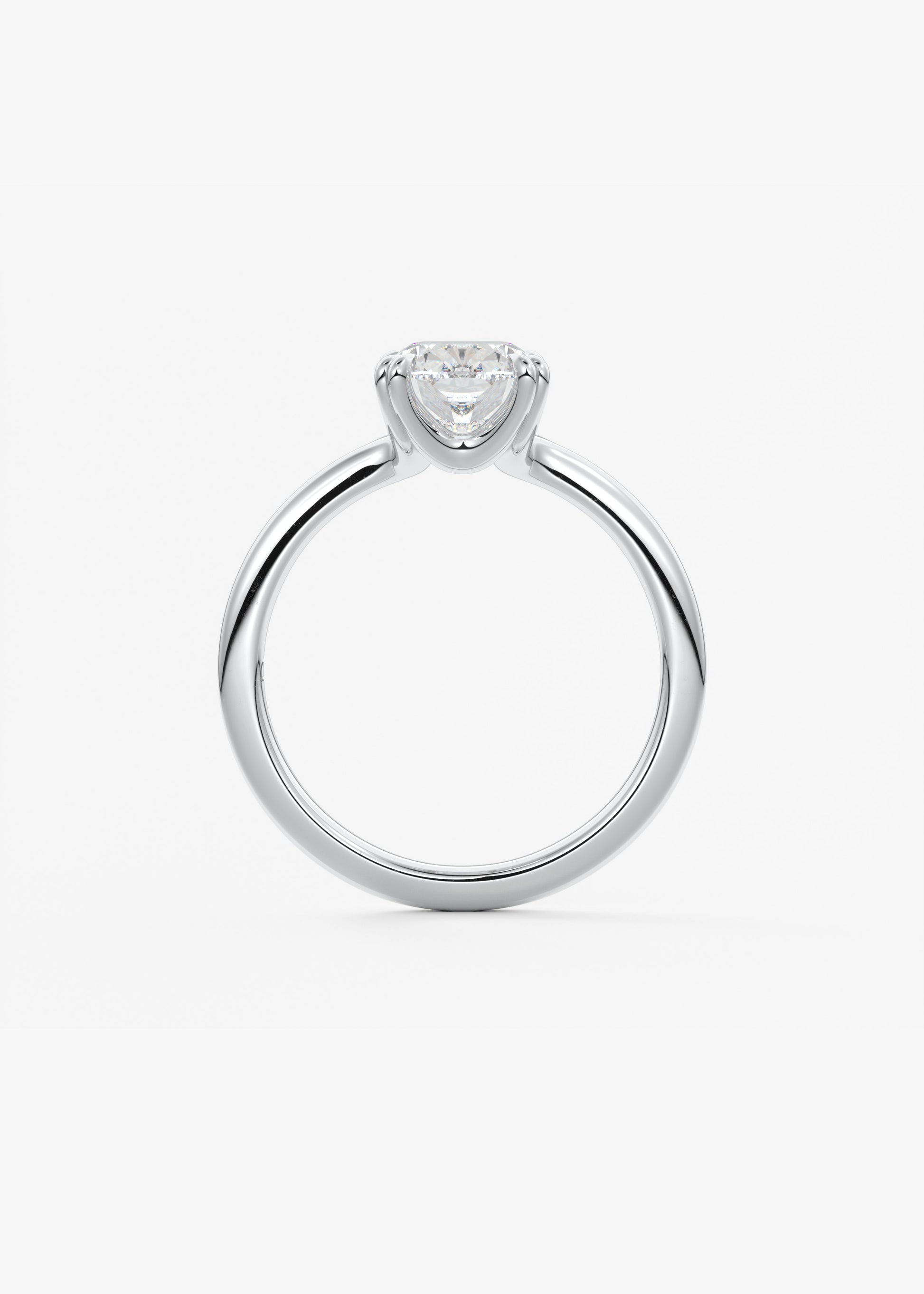 Oval Solitaire With Raised Basket Gallery Lab Grown Diamond Engagement Ring