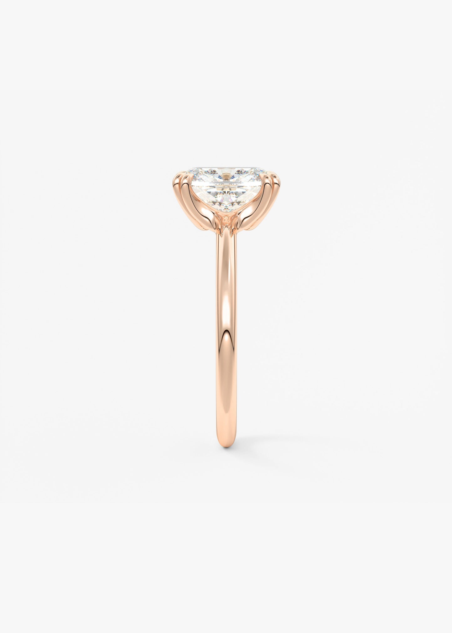 Oval Solitaire With Raised Basket Gallery Lab Grown Diamond Engagement Ring
