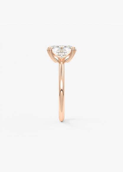 Oval Solitaire With Raised Basket Gallery Lab Grown Diamond Engagement Ring