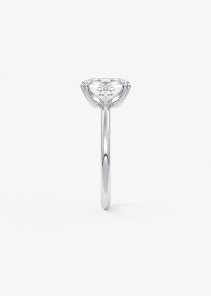 Oval Solitaire With Raised Basket Gallery Lab Grown Diamond Engagement Ring