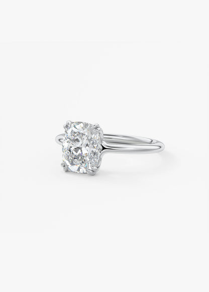 Oval Solitaire With Raised Basket Gallery Lab Grown Diamond Engagement Ring