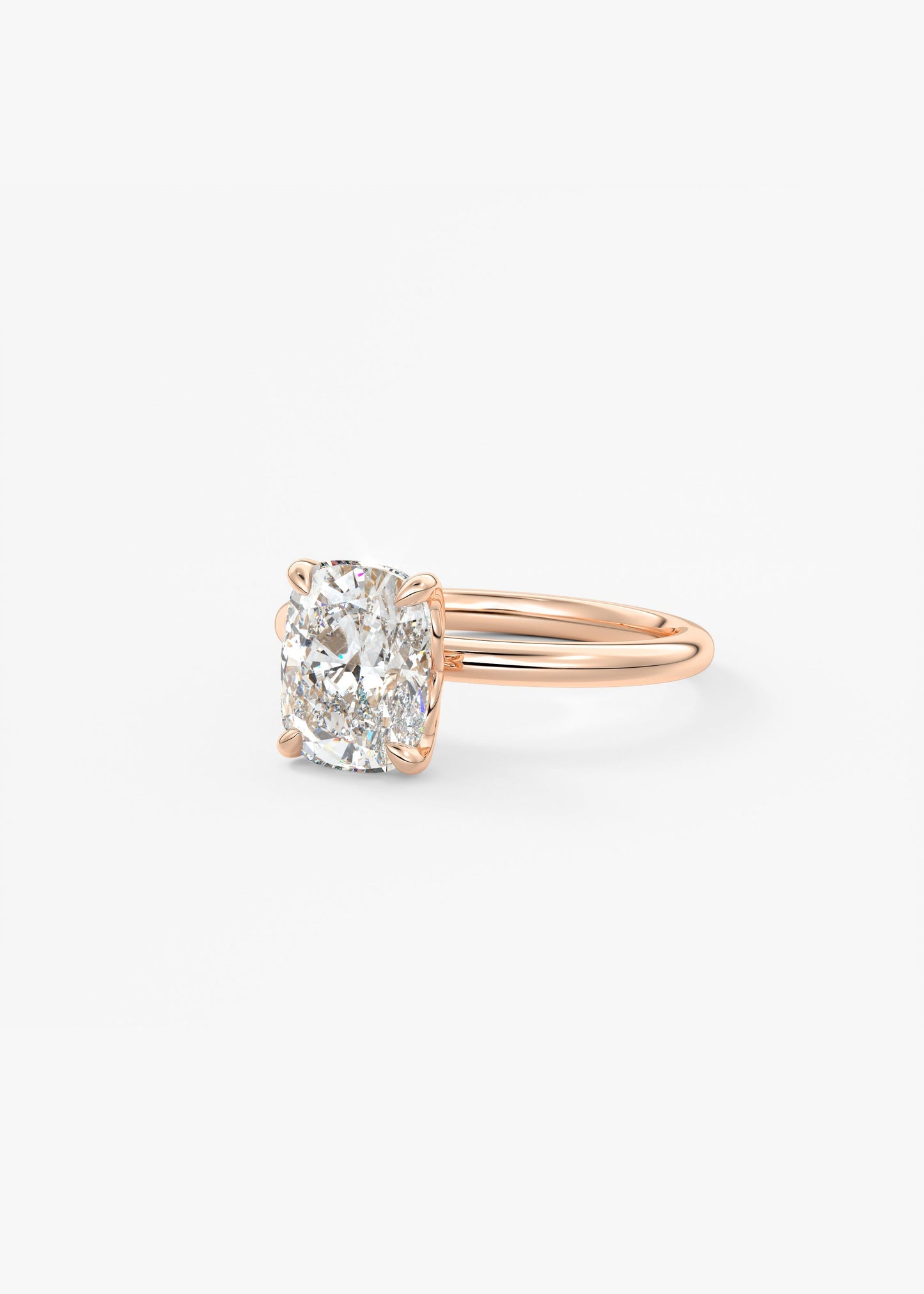 Oval Solitaire With Raised Basket Gallery Lab Grown Diamond Engagement Ring