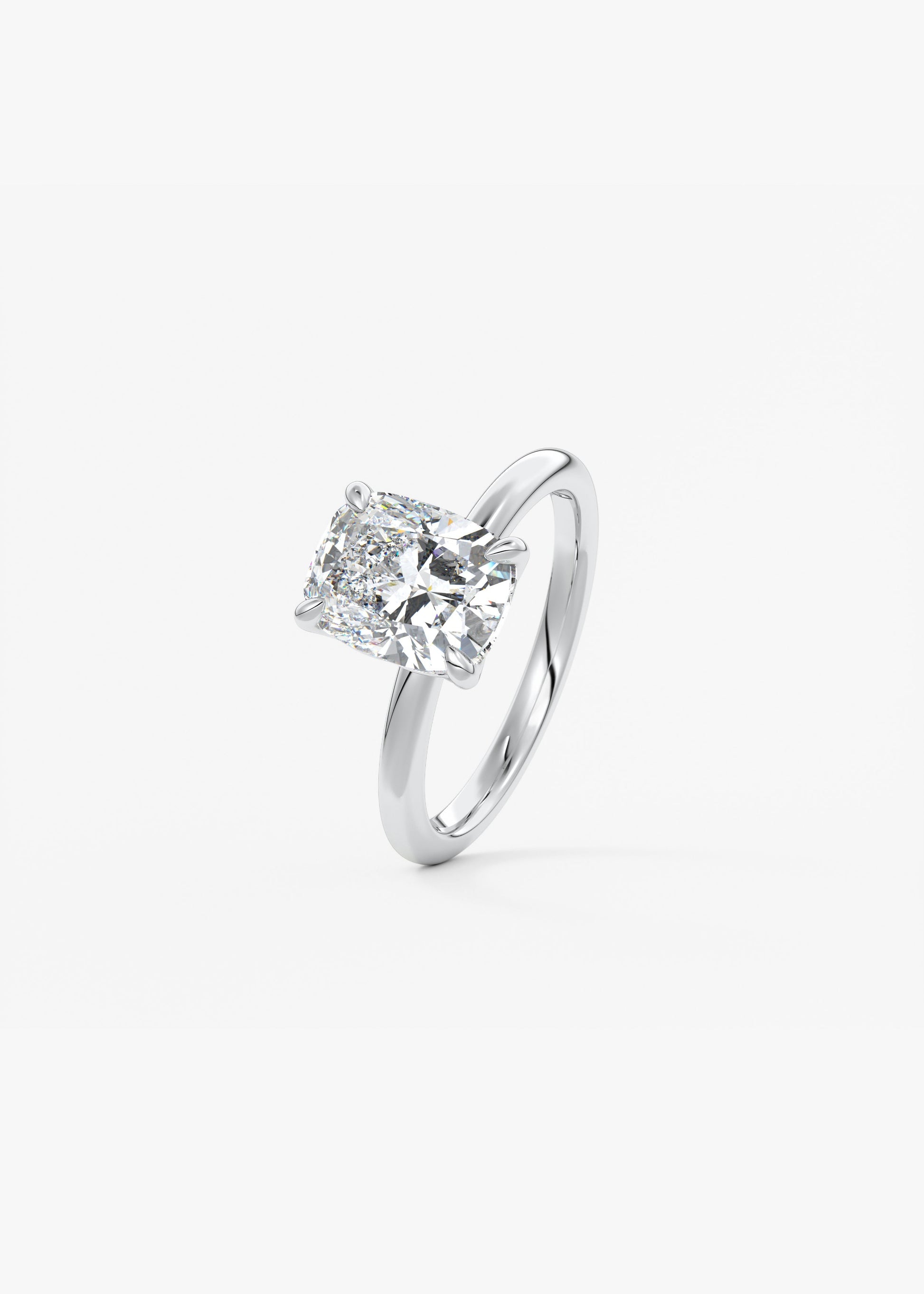 Oval Solitaire With Raised Basket Gallery Lab Grown Diamond Engagement Ring