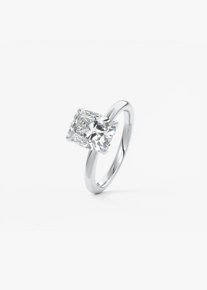 Oval Solitaire With Raised Basket Gallery Lab Grown Diamond Engagement Ring