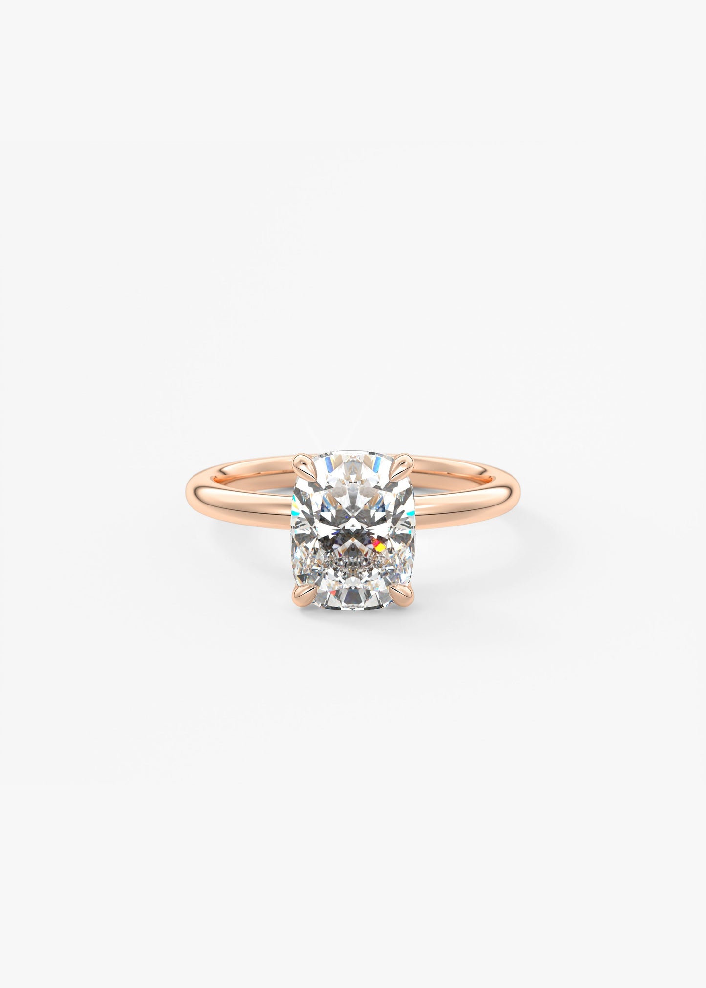 Oval Solitaire With Raised Basket Gallery Lab Grown Diamond Engagement Ring