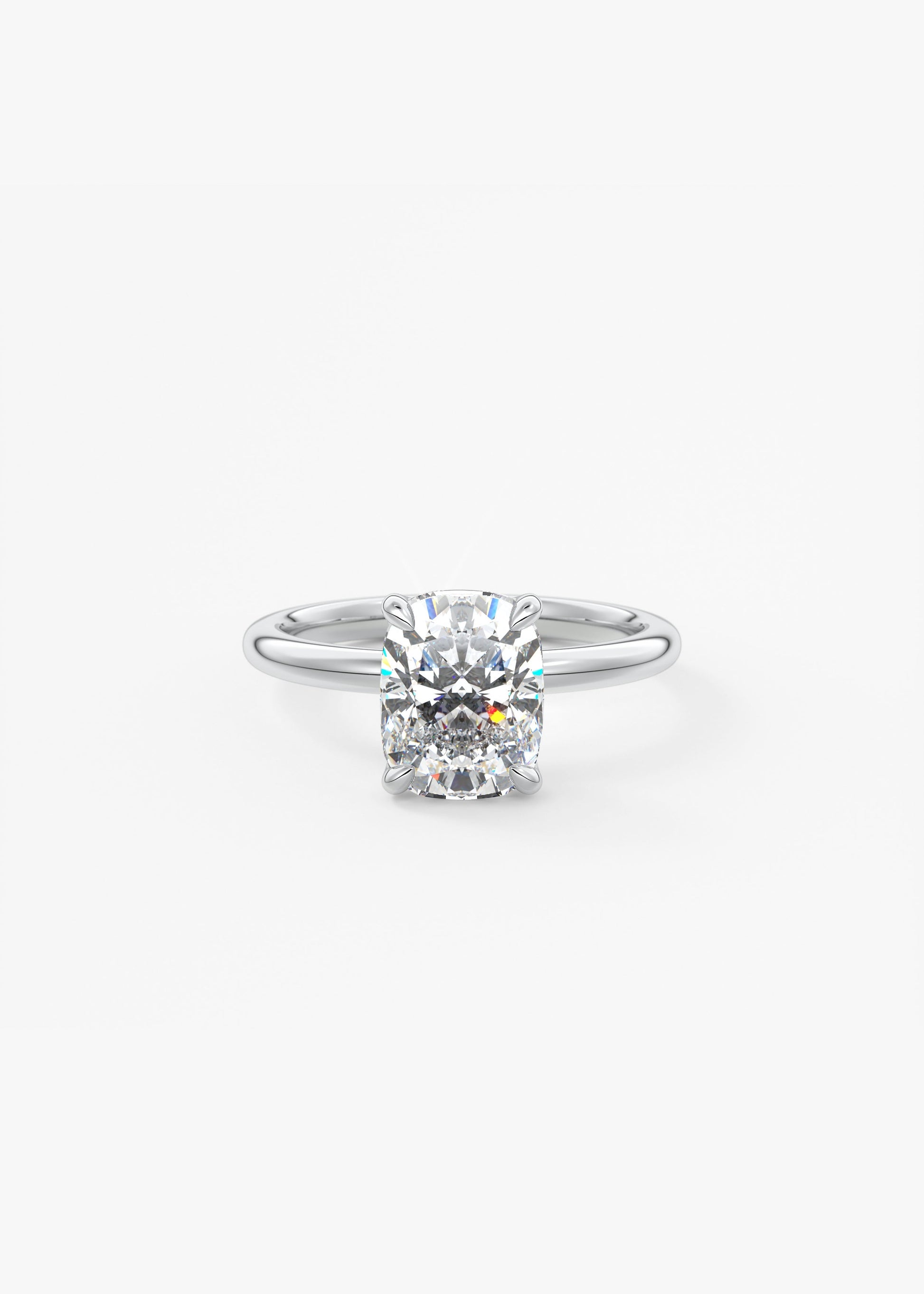 Oval Solitaire With Raised Basket Gallery Lab Grown Diamond Engagement Ring