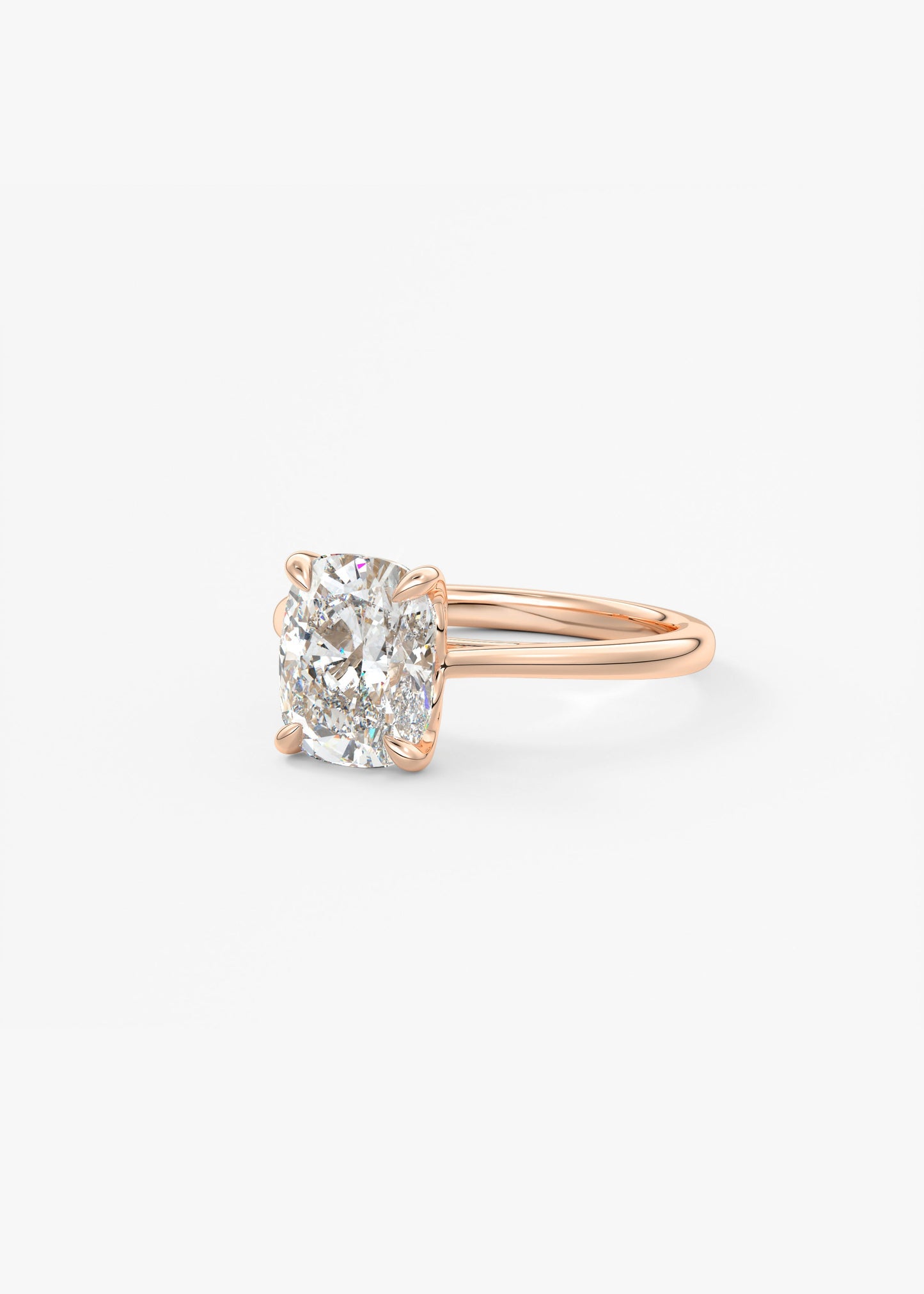 Oval Solitaire With Raised Basket Gallery Lab Grown Diamond Engagement Ring