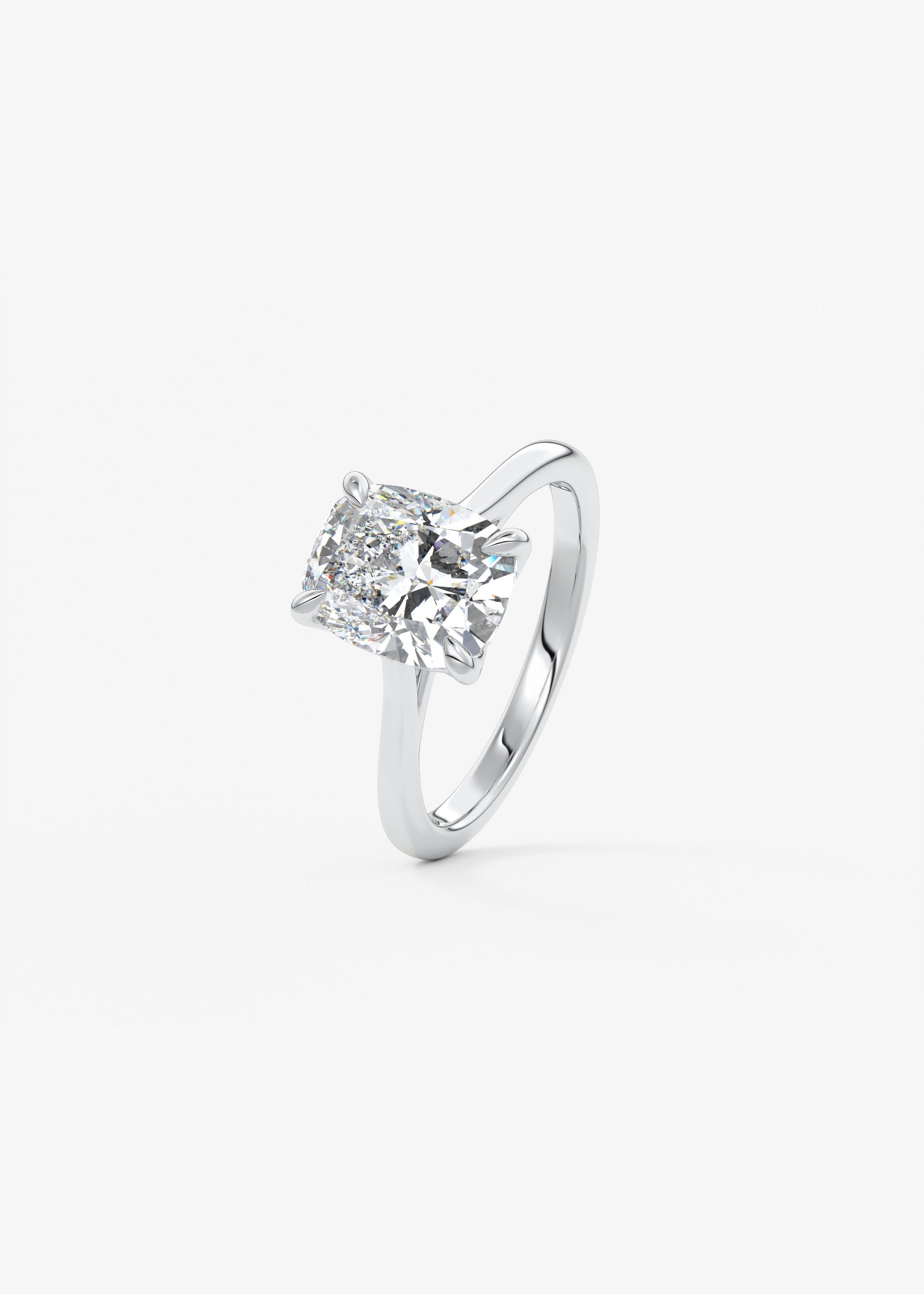 Oval Solitaire With Raised Basket Gallery Lab Grown Diamond Engagement Ring