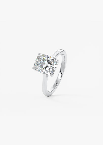 Oval Solitaire With Raised Basket Gallery Lab Grown Diamond Engagement Ring