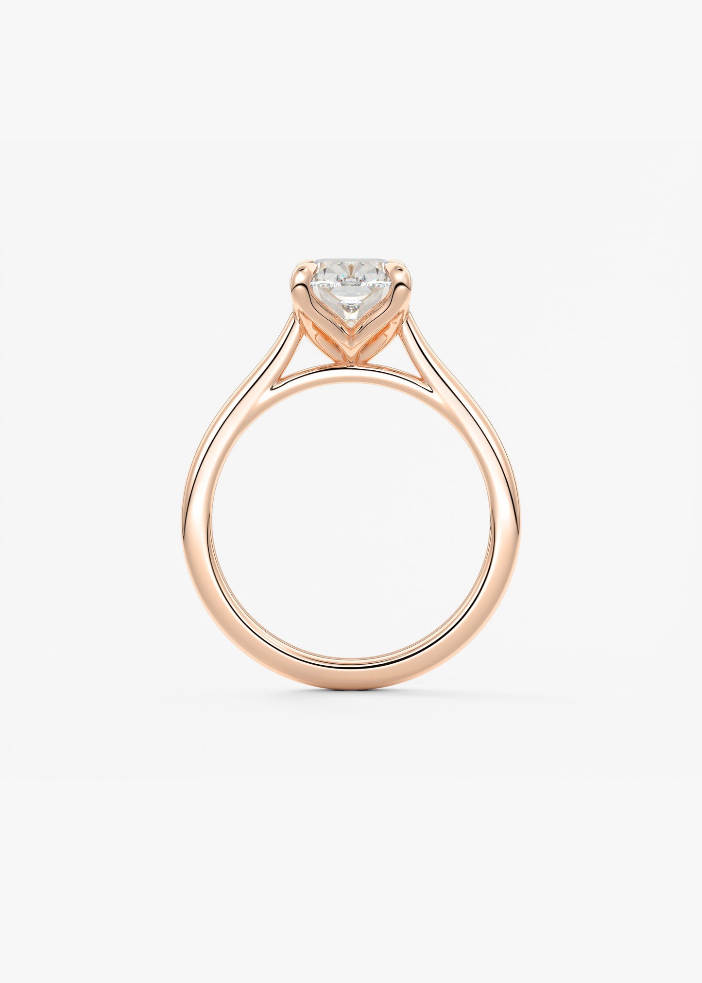Oval Solitaire With Raised Basket Gallery Lab Grown Diamond Engagement Ring