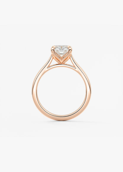 Oval Solitaire With Raised Basket Gallery Lab Grown Diamond Engagement Ring