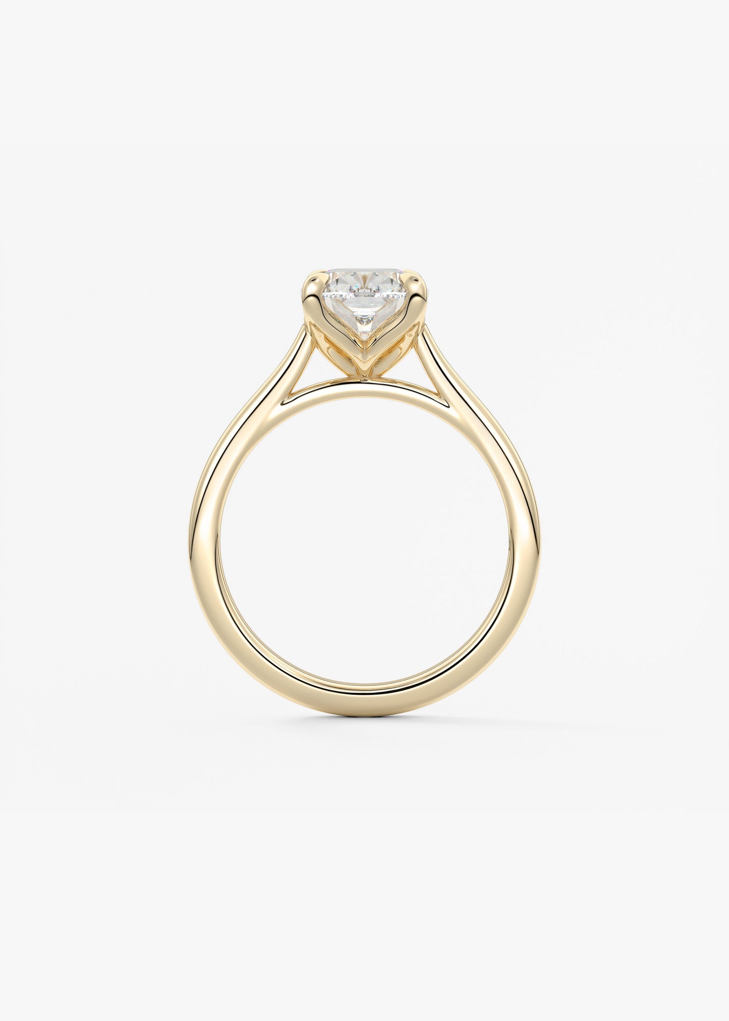 Oval Solitaire With Raised Basket Gallery Lab Grown Diamond Engagement Ring