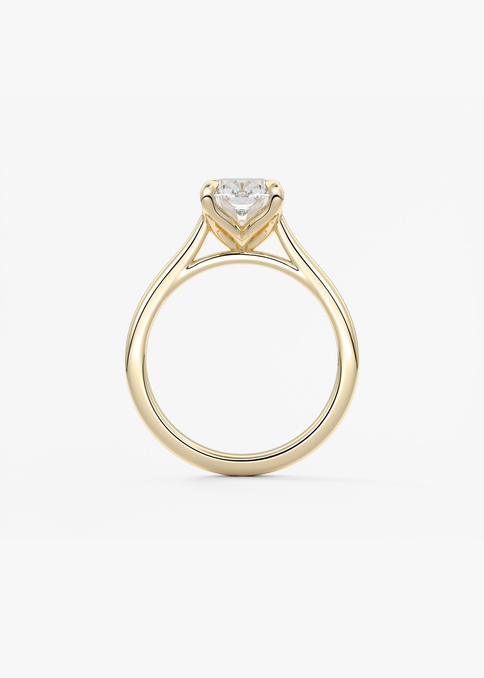 Oval Solitaire With Raised Basket Gallery Lab Grown Diamond Engagement Ring