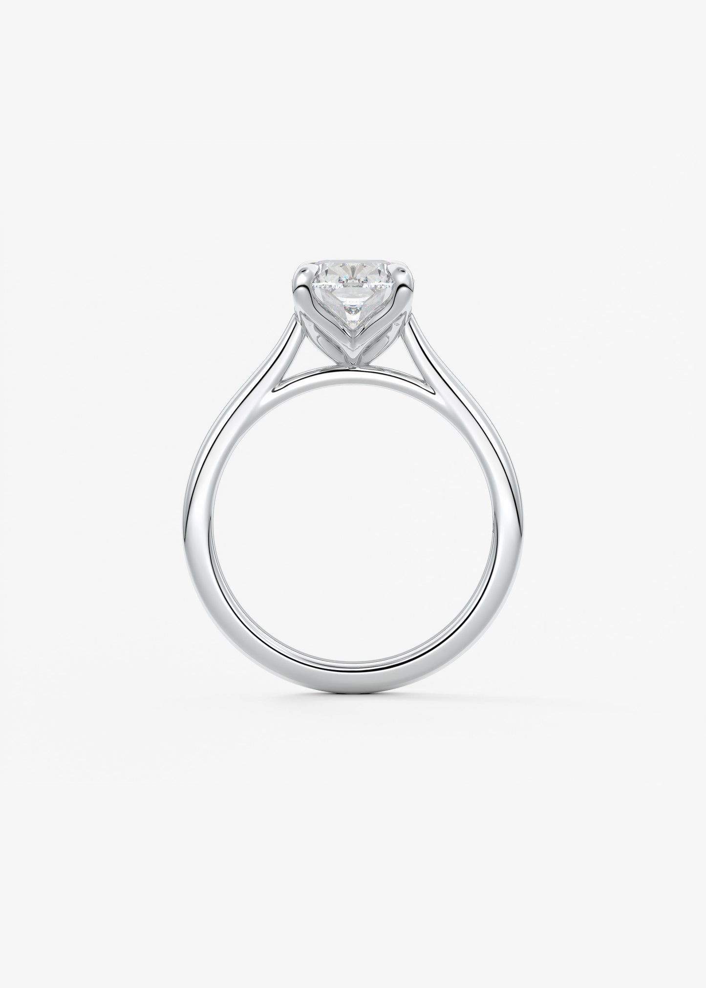 Oval Solitaire With Raised Basket Gallery Lab Grown Diamond Engagement Ring