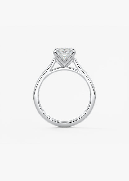 Oval Solitaire With Raised Basket Gallery Lab Grown Diamond Engagement Ring