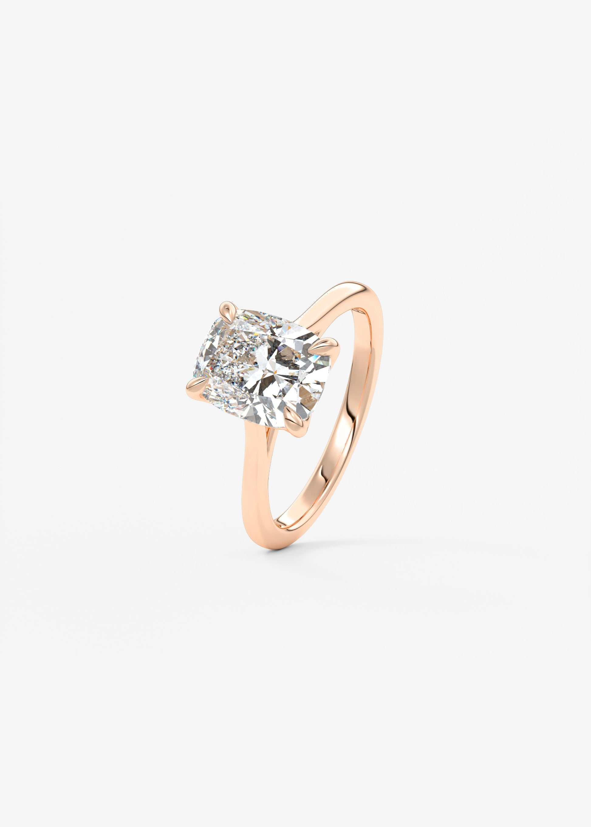 Oval Solitaire With Raised Basket Gallery Lab Grown Diamond Engagement Ring