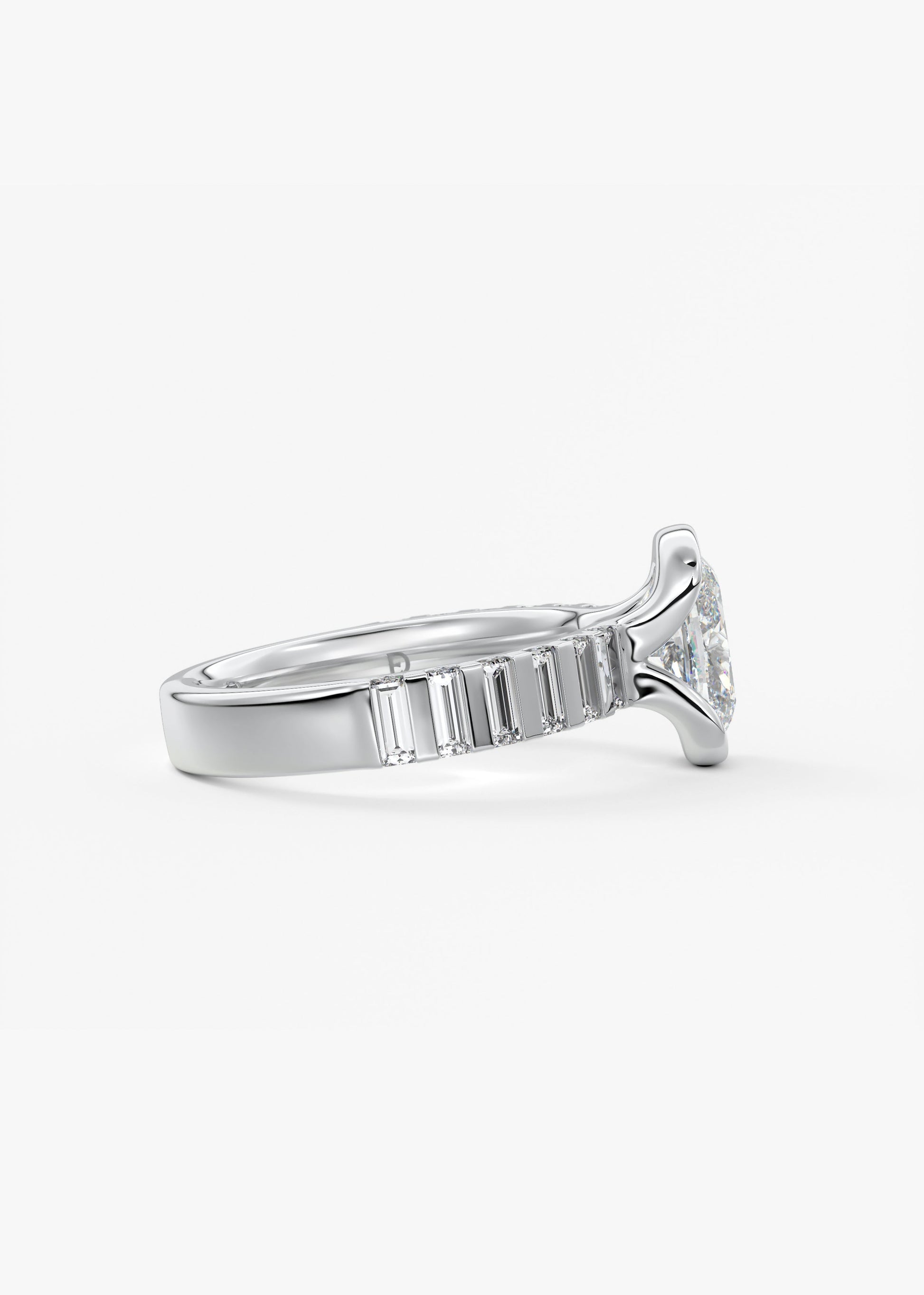 Oval Solitaire With Raised Basket Gallery Lab Grown Diamond Engagement Ring