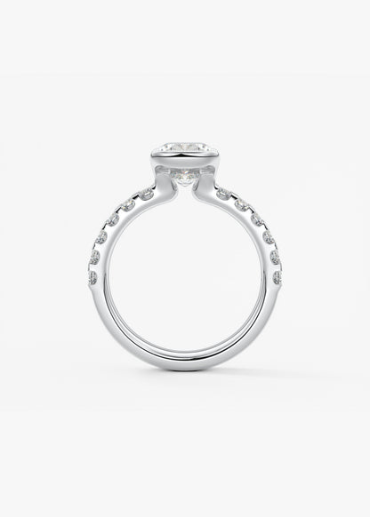 Oval Solitaire With Raised Basket Gallery Lab Grown Diamond Engagement Ring