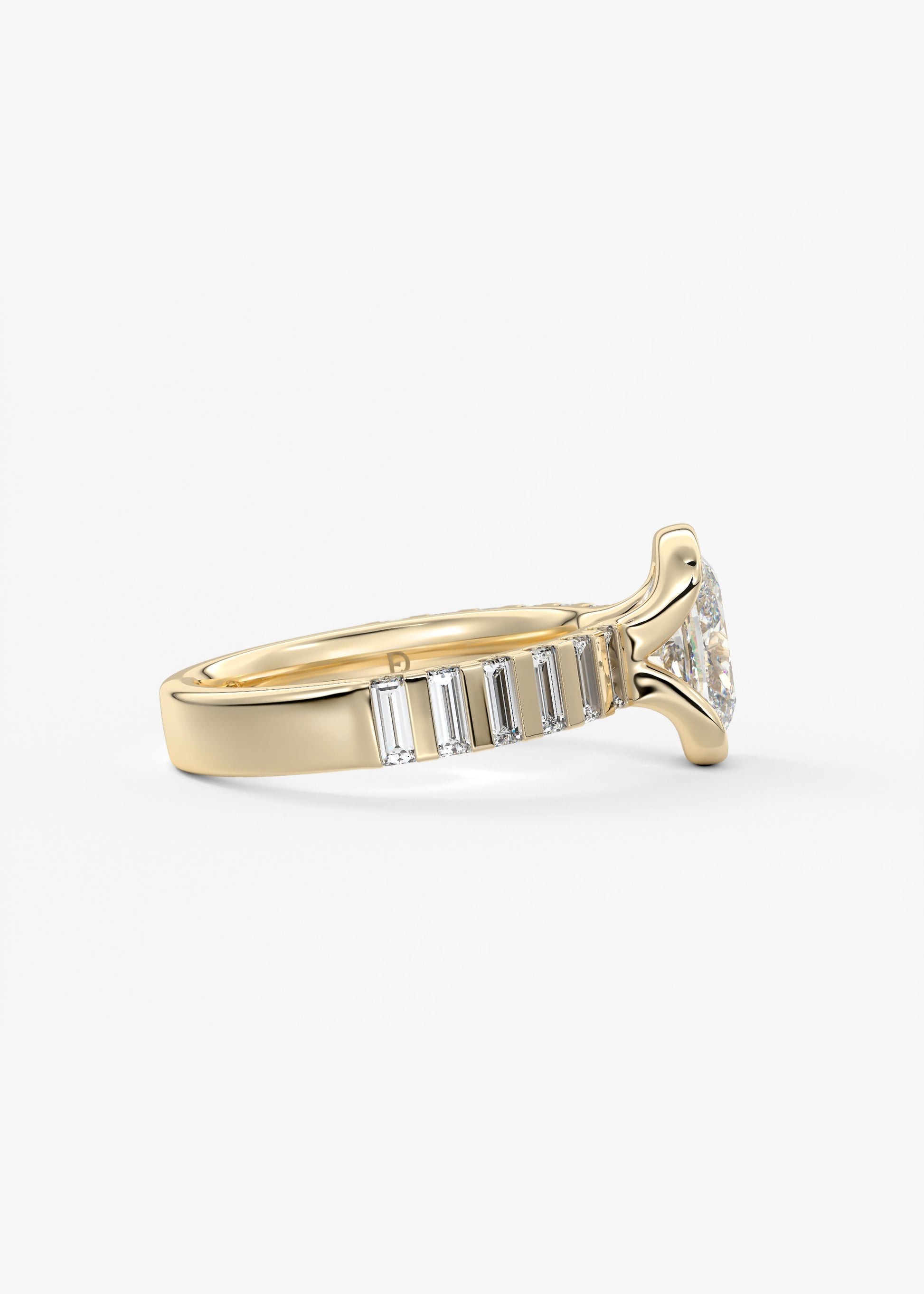Oval Solitaire With Raised Basket Gallery Lab Grown Diamond Engagement Ring