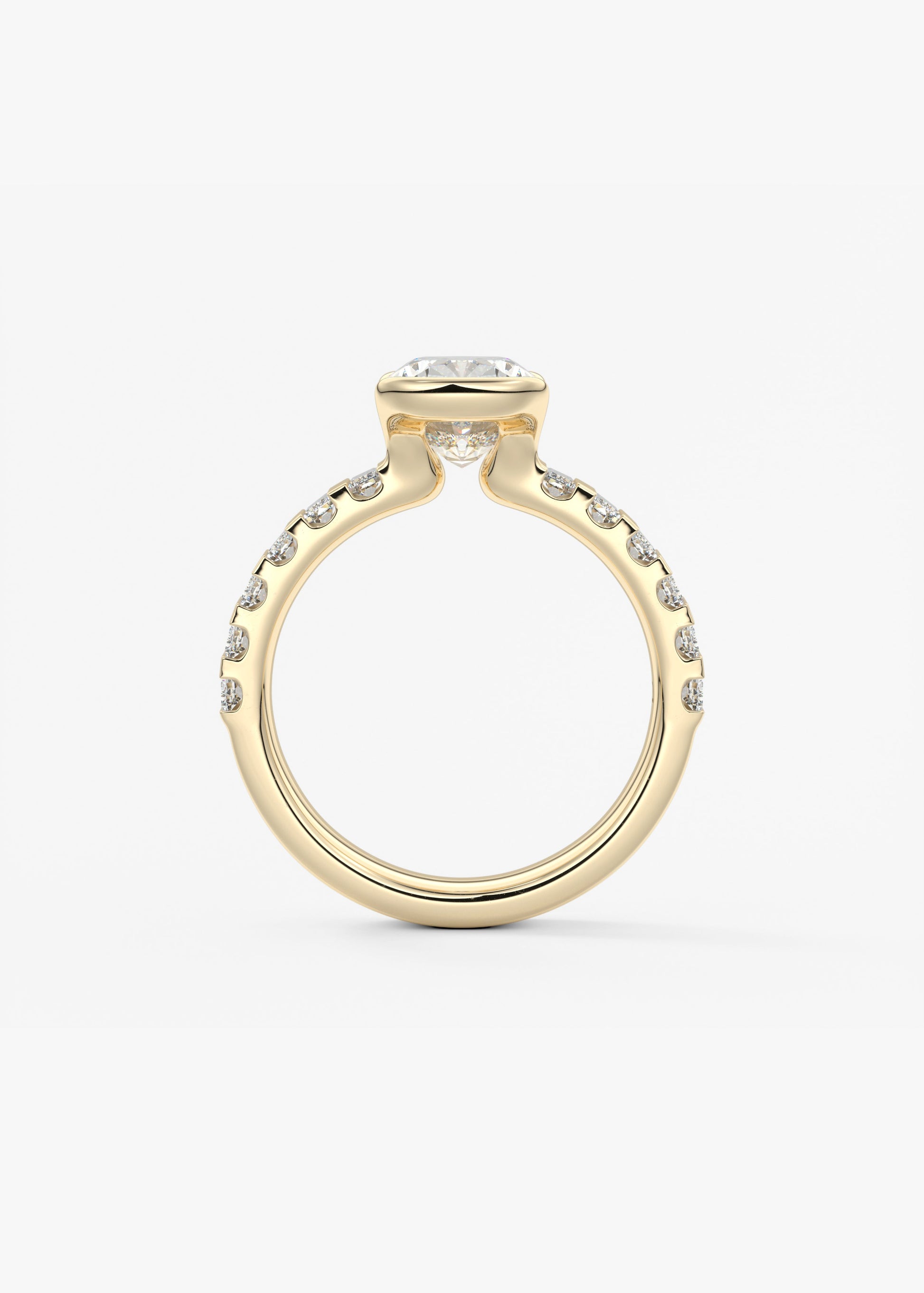 Oval Solitaire With Raised Basket Gallery Lab Grown Diamond Engagement Ring